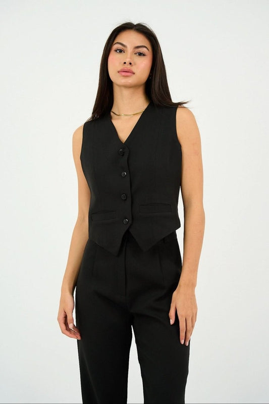 Black Classic Vest Only - Hushy Wear