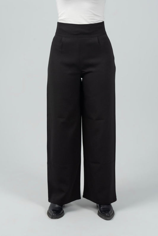 Black High - Waist Classic Trousers - Hushy Wear